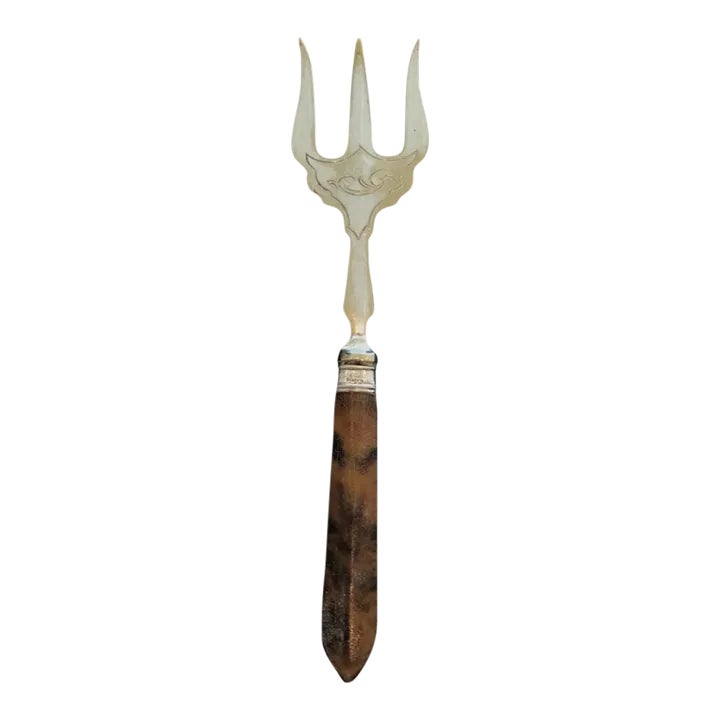 Antique Silverplate British Bread Fork (Hallmarks) | Chairish