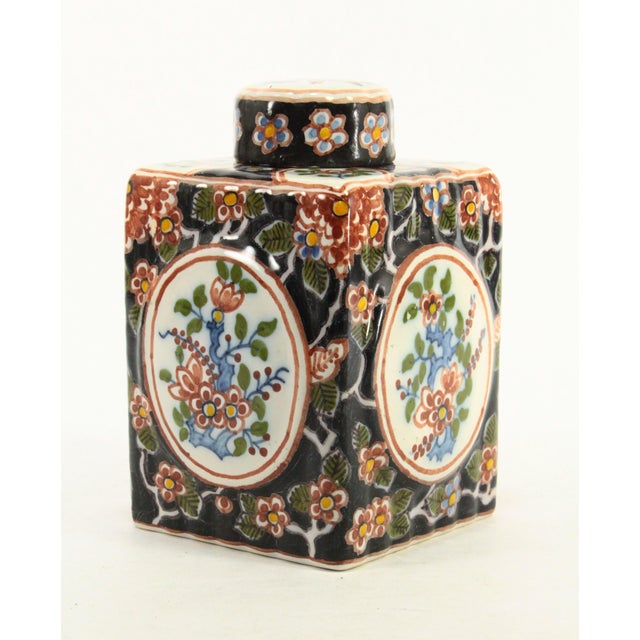 Makkum Tichelaar Dutch Faience Chinoiserie Tea Caddy, Marked For Sale In Houston - Image 6 of 18