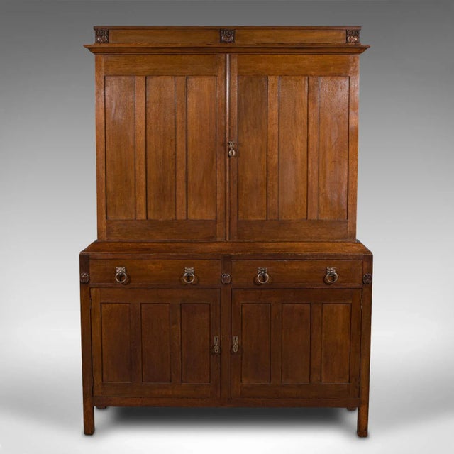 English 1910s Antique Edwardian English Oak Billiard Scoreboard Cabinet For Sale - Image 3 of 13