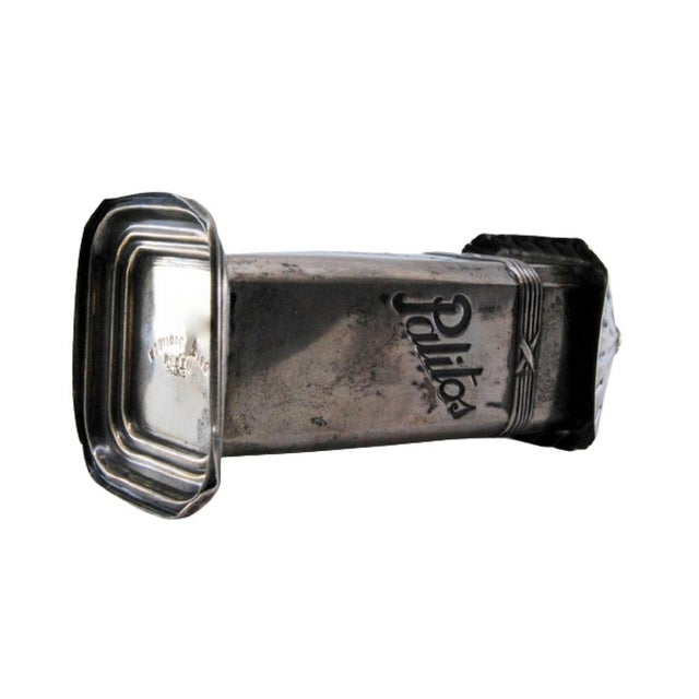 Silver Straw-Shaped Toothpick Holder on Square Base For Sale - Image 11 of 11