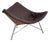 Early Metal Shell Coconut Chair in Brown Upholstery by George Nelson, 1955 For Sale