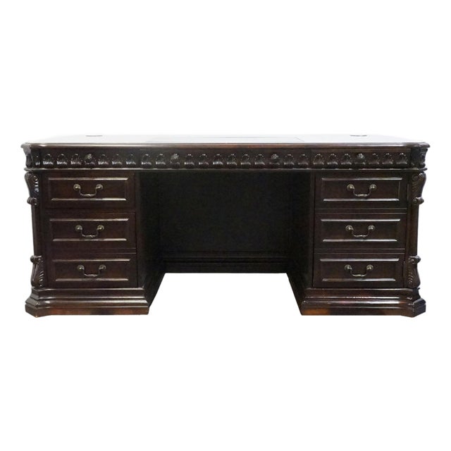 Coaster Furniture Tucker Collection Walnut Contemporary Traditional 72" Executive Computer Desk For Sale