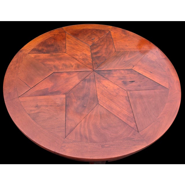 Niermann Weeks Round Parquet Side Tables - Set of 2 For Sale - Image 11 of 15