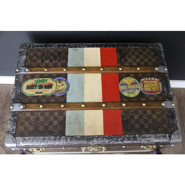 Hat Trunk in Checkered Canvas from Louis Vuitton, 1890s For Sale - Image 12 of 18
