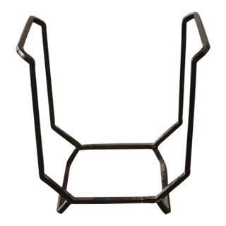 Spanish Style Black Iron Fireplace Log Rack ~ Firewood Holder For Sale