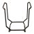 Spanish Style Black Iron Fireplace Log Rack ~ Firewood Holder For Sale