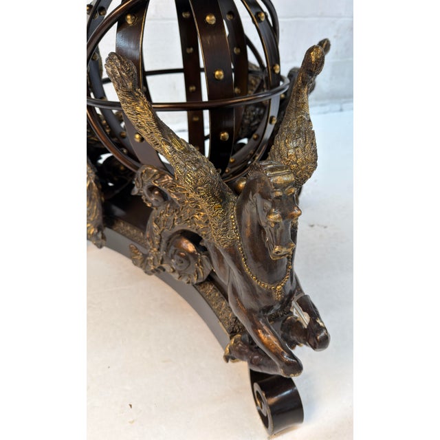 Late 20th Century Unique Hippocampus Glass Top Dining Table For Sale - Image 4 of 9