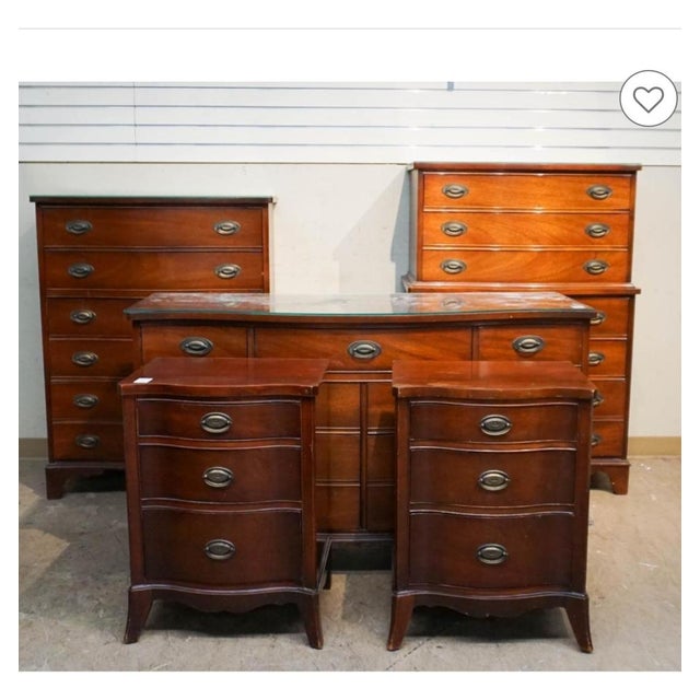 Dixie Furniture Mid Century Federal Style Mahogany Chest on Chest of Drawers For Sale - Image 11 of 12