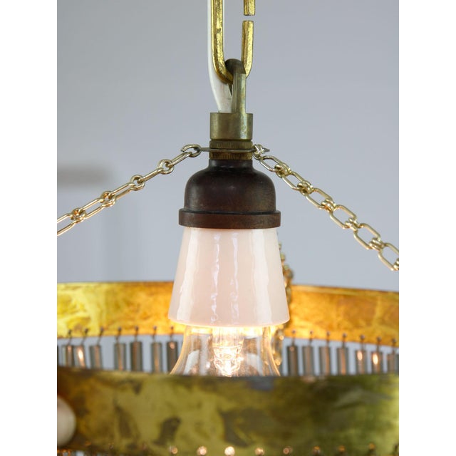 Mid-Century Modern Teardrop Three-Tier Pendant Light in Brass and Crystal, 19560s For Sale - Image 11 of 15
