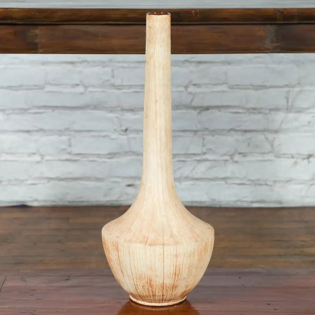 Late 20th Century Northern Thai Chiang Mai White Contemporary Vase from the Prem Collection For Sale In New York - Image 6 of 13