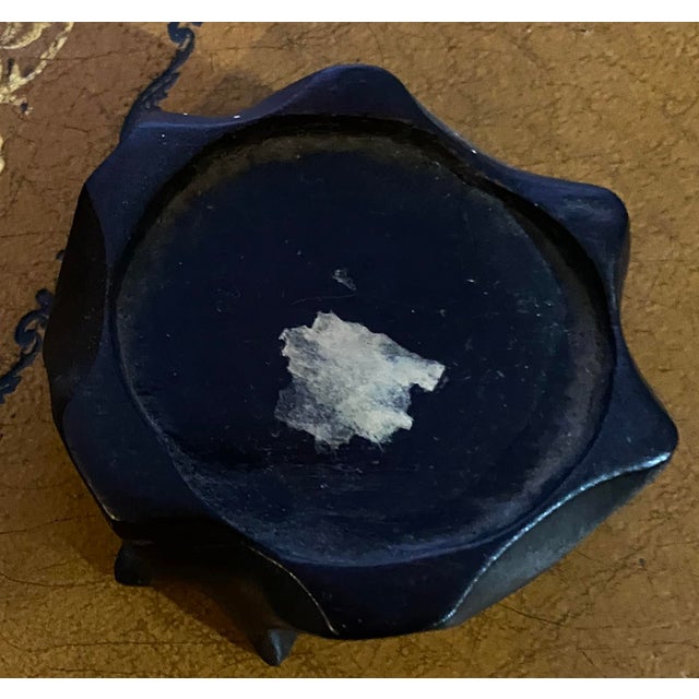 Antique Chinese Scholar or Immortal Bisque Figurine Worshiping, Kneeling Reading (Tao Scroll) For Sale - Image 13 of 18