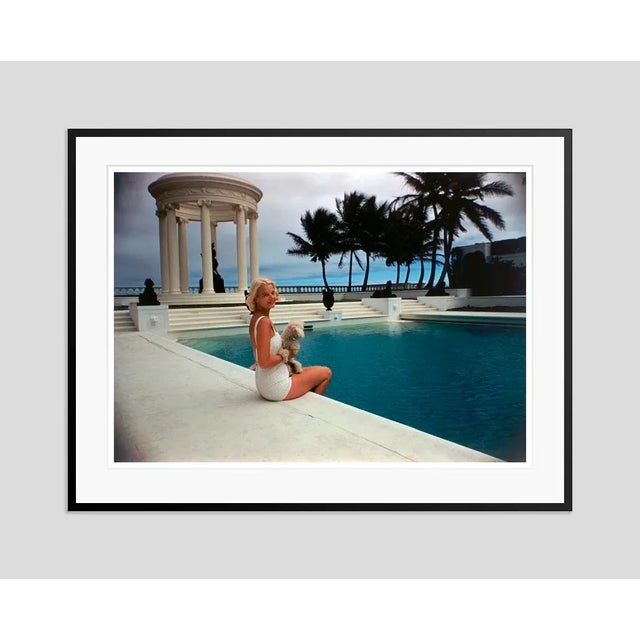 Modern C . Z by the Pool 1955 by Slim Aarons Framed C-Print For Sale - Image 3 of 3