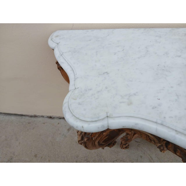 Pickled Louis XV Console Table For Sale - Image 4 of 9