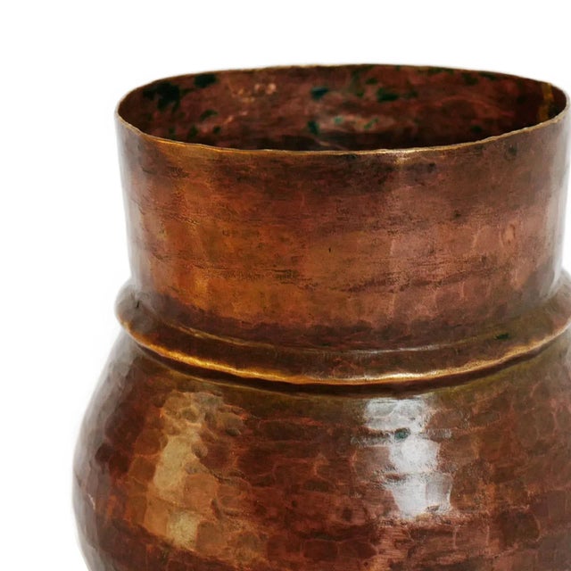 Old copper pati measuring pot from Nepal. Beautiful worn finish from years of utilitarian use.