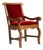 Voltaire Oak Armchair with Velvet Upholstery, Antique, France, 19th Century For Sale
