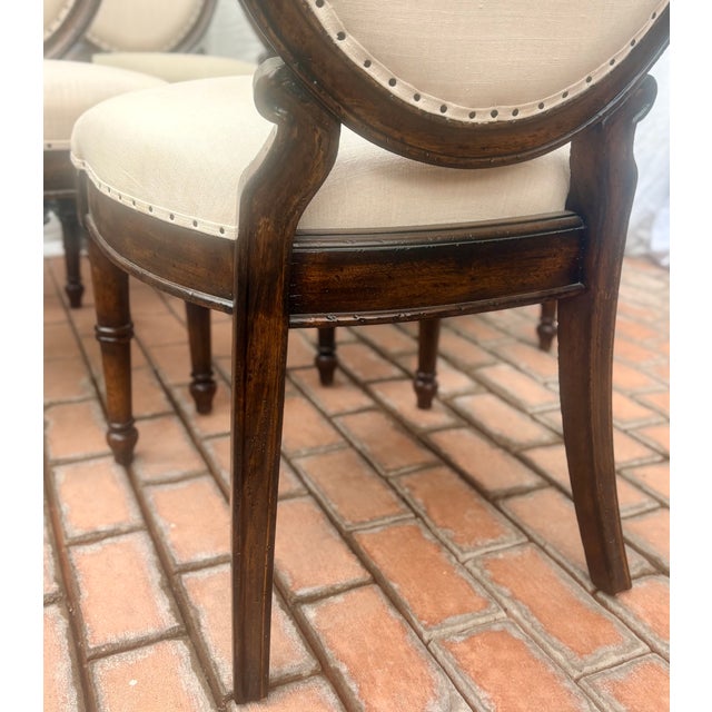 Stanley Furniture European Farmhouse Louis XVI Medallion Dining Chairs-Set of 6 For Sale - Image 12 of 14