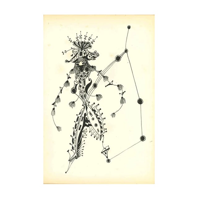 Bruno Capacci, Composition of Diodora, Original Lithograph, 1950s For Sale