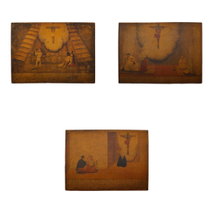 Set of three Mexican Retablos "Exvotos" Reproduction