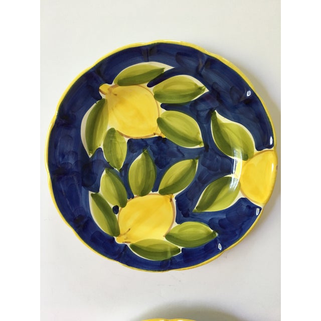 Italian Hand Painted Lemon Motif Plates a Pair Chairish