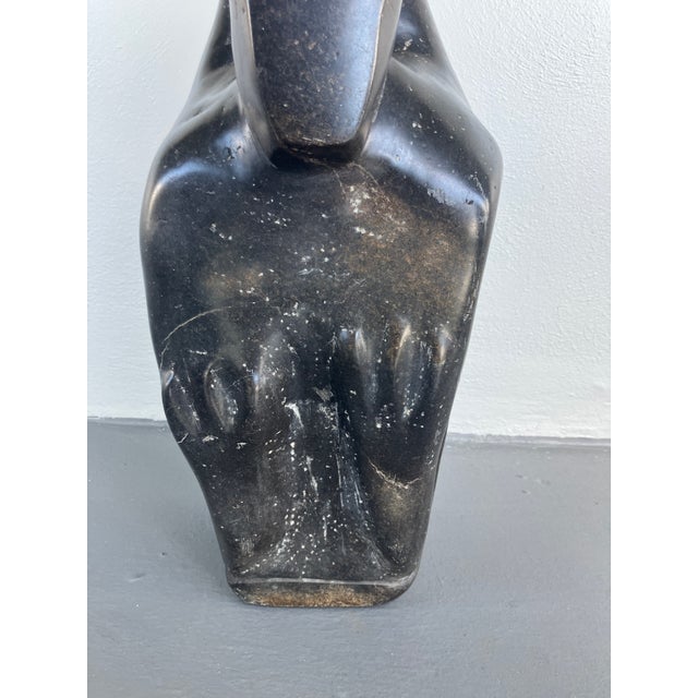 Rare Large Shona Sculpture Attributed to Jonathan Mhondorohuma For Sale - Image 11 of 17