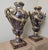 Pair Early 20th C. Louis XVI Style Mottled Lavender Marble and Gilt Bronze Ormolu Covered Urns For Sale - Image 12 of 13