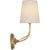 Modern Thomas O'Brien for Visual Comfort Signature Vendome 16" Cordless Double Sconce in Hand-Rubbed Antique Brass with Linen Shades For Sale - Image 3 of 12
