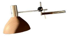 Vintage Swivel Arm Wall Lamp with Brown Shade from Dijkstra