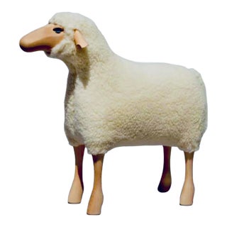 Lalanne Style Large Life-Size Sheep Stool or Sculpture For Sale