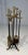 This very beautiful and rare neoclassical style fireplace tool holder is made of brass and brushed steel. This is a French...