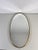 Italian Oval Brass Framed Wall Mirror, 1960s For Sale - Image 3 of 12