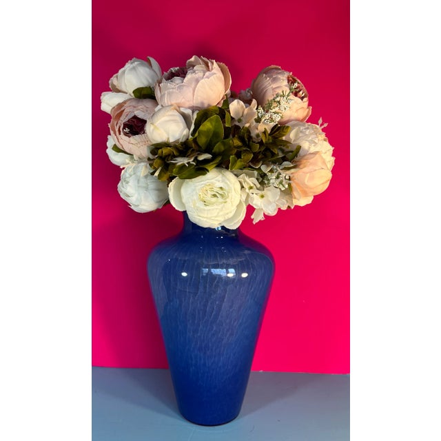 Elevate your interior decor with this exquisite Murano Art Glass vase, hand blown by Murano glass artisans from lustrous...