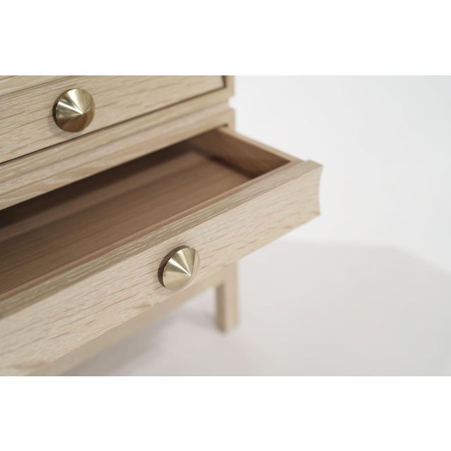 Stacked Bedside Tables in Limed Oak - a Pair For Sale - Image 11 of 12