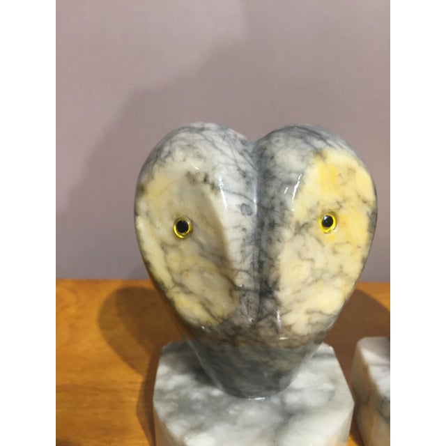 Mid-Century Modern Italian Alabaster Owls - a Pair For Sale - Image 3 of 7