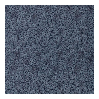 Morris & Co. Bird & Anemone Weave Fabric in Indigo For Sale