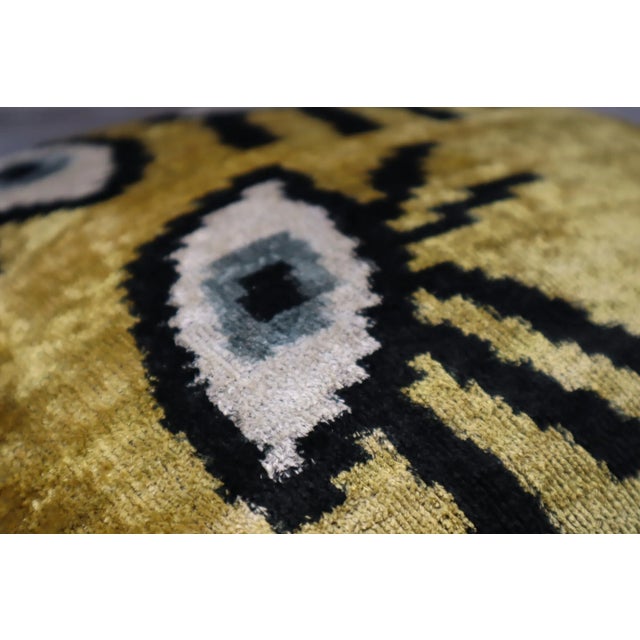 Contemporary Handmade Velvet Evil Eye Good Luck Throw Pillow & Down Feather Insert For Sale - Image 11 of 12