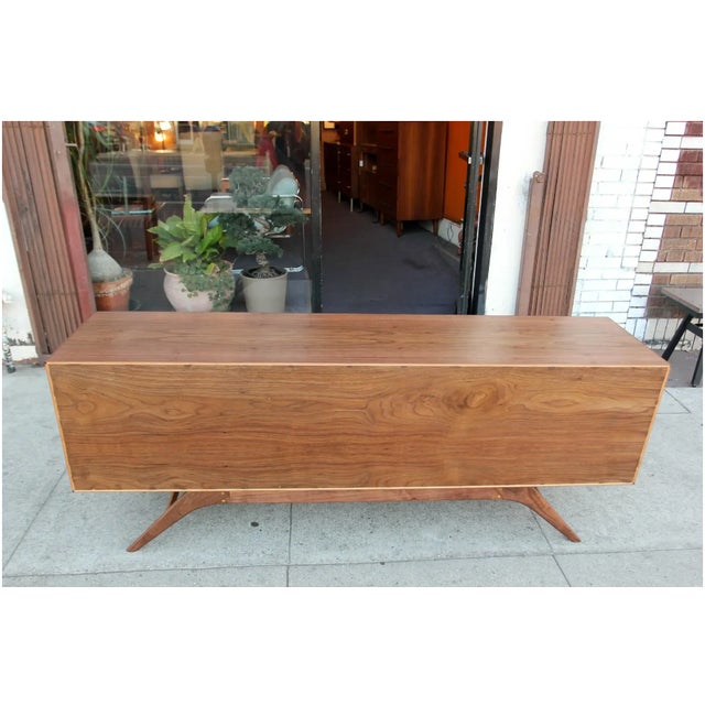 Mid-Century Modern 72" Long Bubble Gum Credenza For Sale - Image 3 of 4