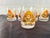 1970s Vintage Bohemian Crystal Cut With Amber Floral Design Tumblers S/5 For Sale - Image 5 of 6