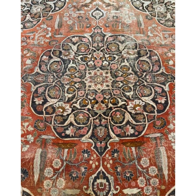 Middle Eastern Hand-Knotted Wool Rug, 1890s For Sale - Image 10 of 15