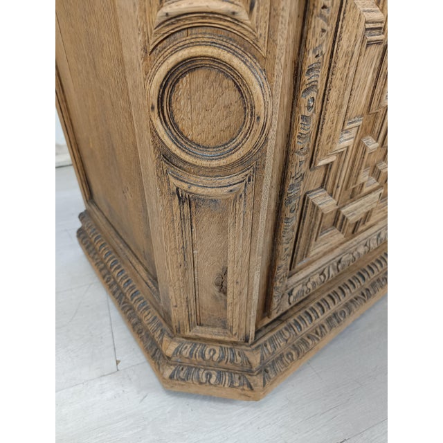 Oak and Carved Marble Sideboard For Sale - Image 16 of 18