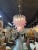 Metal Modern Pink Murano Style Glass Saddle Form Chandelier For Sale - Image 7 of 8