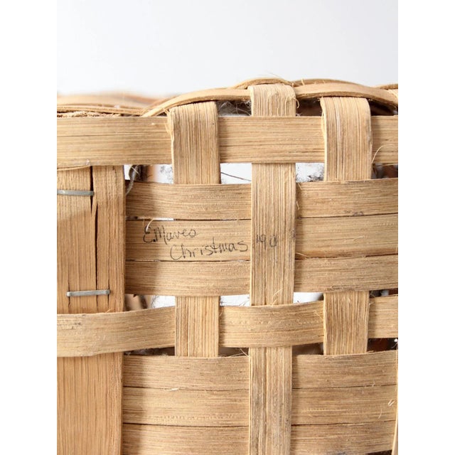 Vintage Splint Weave Basket For Sale - Image 12 of 13