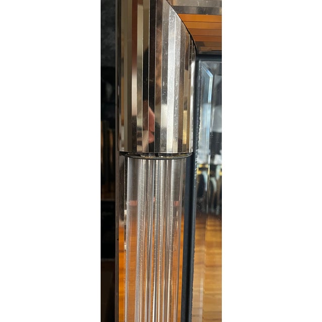 Plastic 1970s Charles Hollis Jones Style Lucite Mirror For Sale - Image 7 of 9