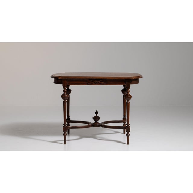 19th Century France Rich Mahogany Mahogany Side Table For Sale - Image 10 of 11