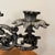 Vintage Art Nouveau Triple French Gothic Candelabra Candle Holder For Sale - Image 4 of 12