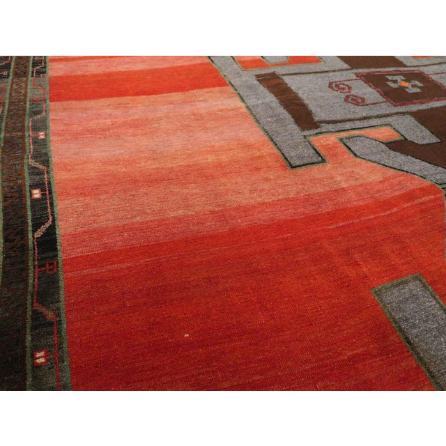 Galerie Shabab Collection Tribal Mid-20th Century Handmade Turkish Anatolian Square Room Size Carpet For Sale In New York - Image 6 of 10