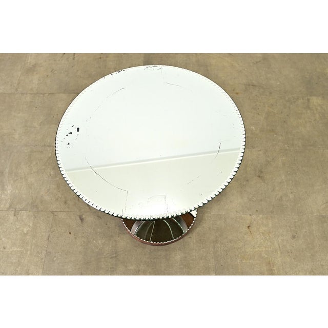Mid 20th Century French Vintage Mirrored Gueridon Side Table For Sale - Image 5 of 10