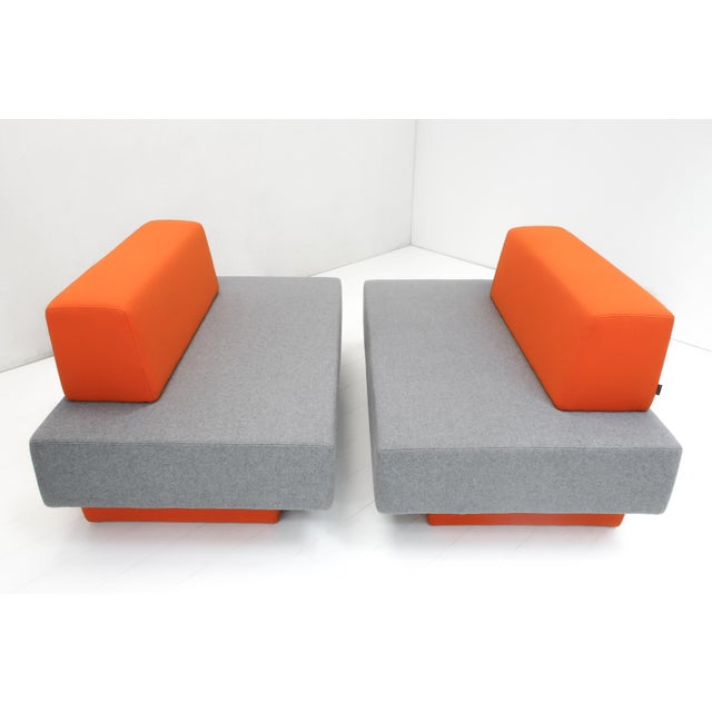 Textile Modular Glyder 135 Bench Sofas by Avl for Lensvelt, 2010s, Set of 2 For Sale - Image 7 of 15