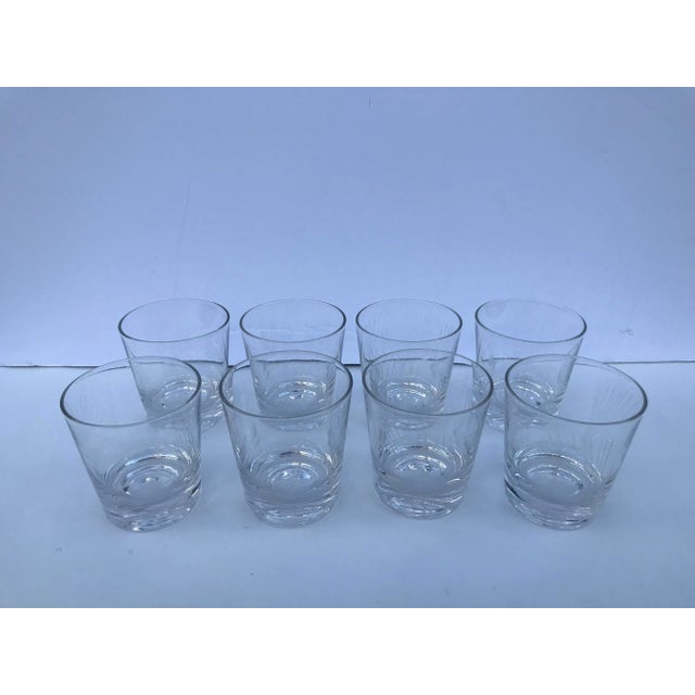 Mid-Century Crystal Low Ball Glasses- Set of 8 For Sale - Image 4 of 13