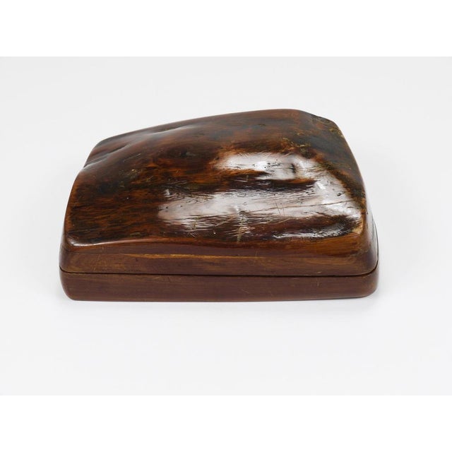 Hand-Carved Organic Wooden Box with Lid, France, 1950s For Sale - Image 18 of 18