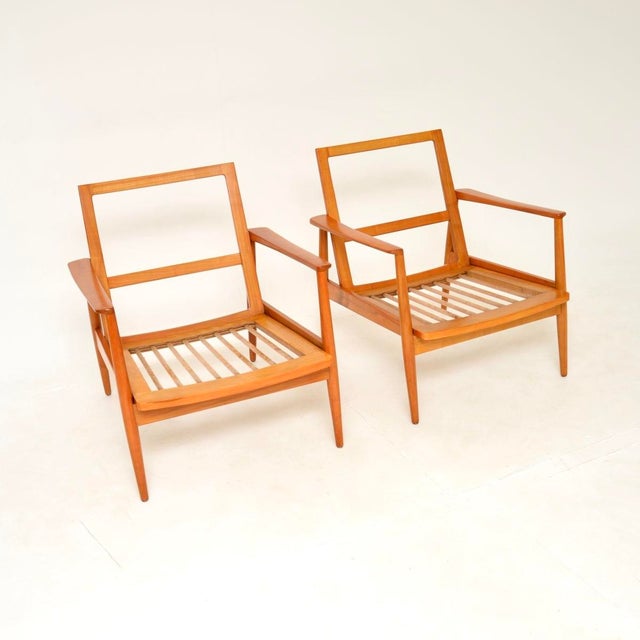Wood Vintage Lounge Chairs by Knoll Antimott, 1960, Set of 2 For Sale - Image 7 of 15